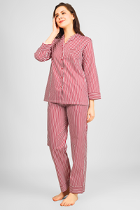 Red Crimson Dreams Pyjama Set For Women 6