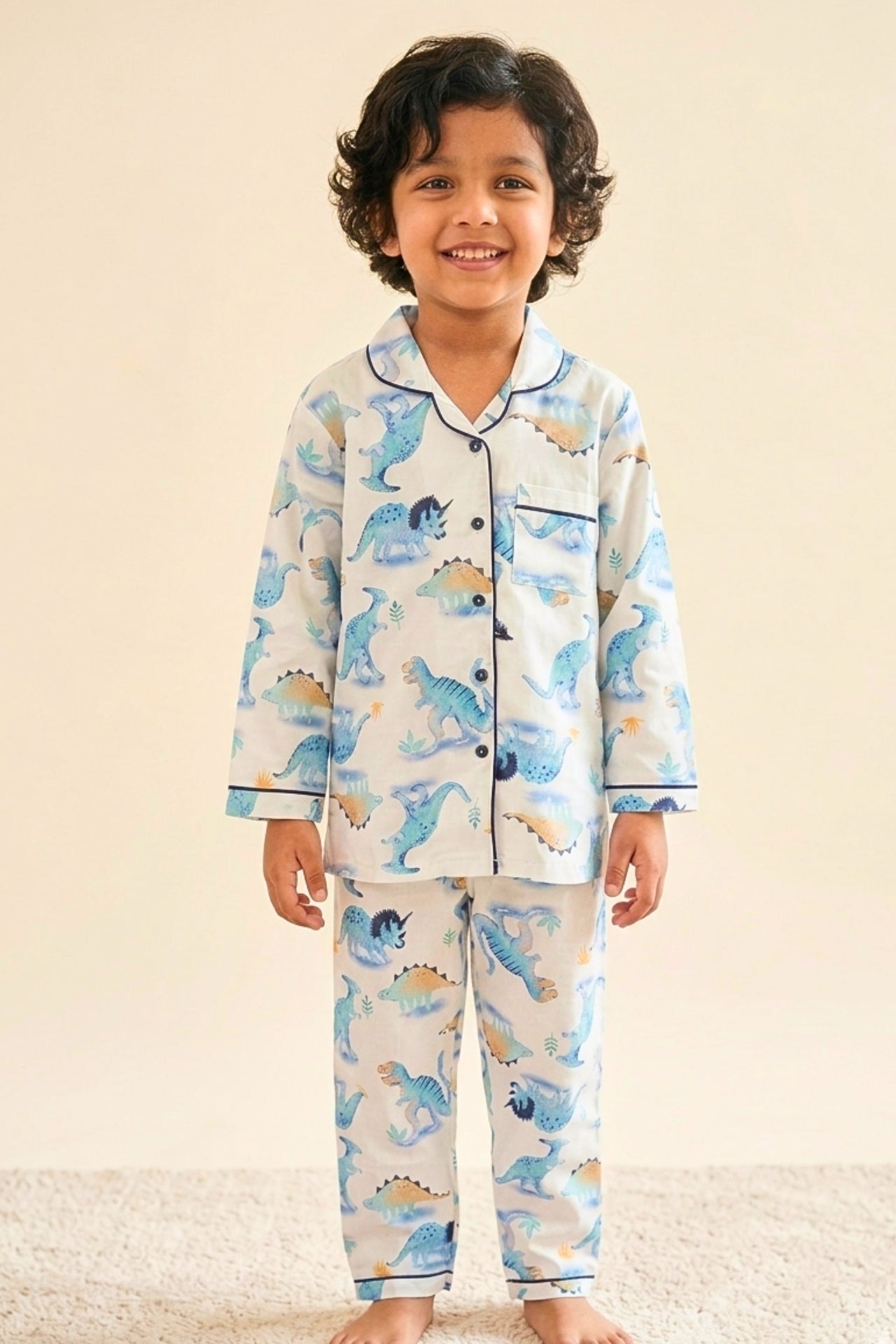 Roar & Snore Cotton Pyjama Set Girls/Boys – De-Nap.in