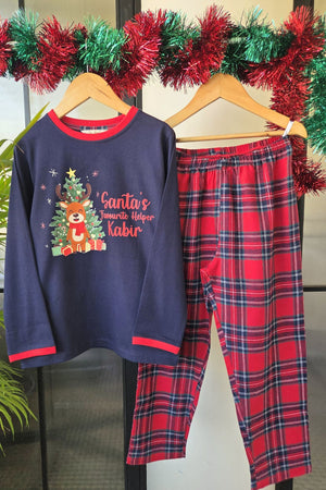 Santa's Favourite Helper Pyjama Set (Boy)