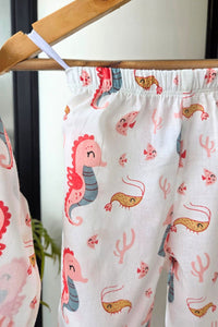 Seahorse Soiree Kurta Set Mul Kurta Pyjama Set Girls / Boys