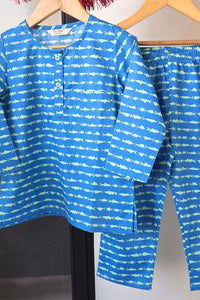 Shark Splash Kurta Pyjama Set Girls / Boys