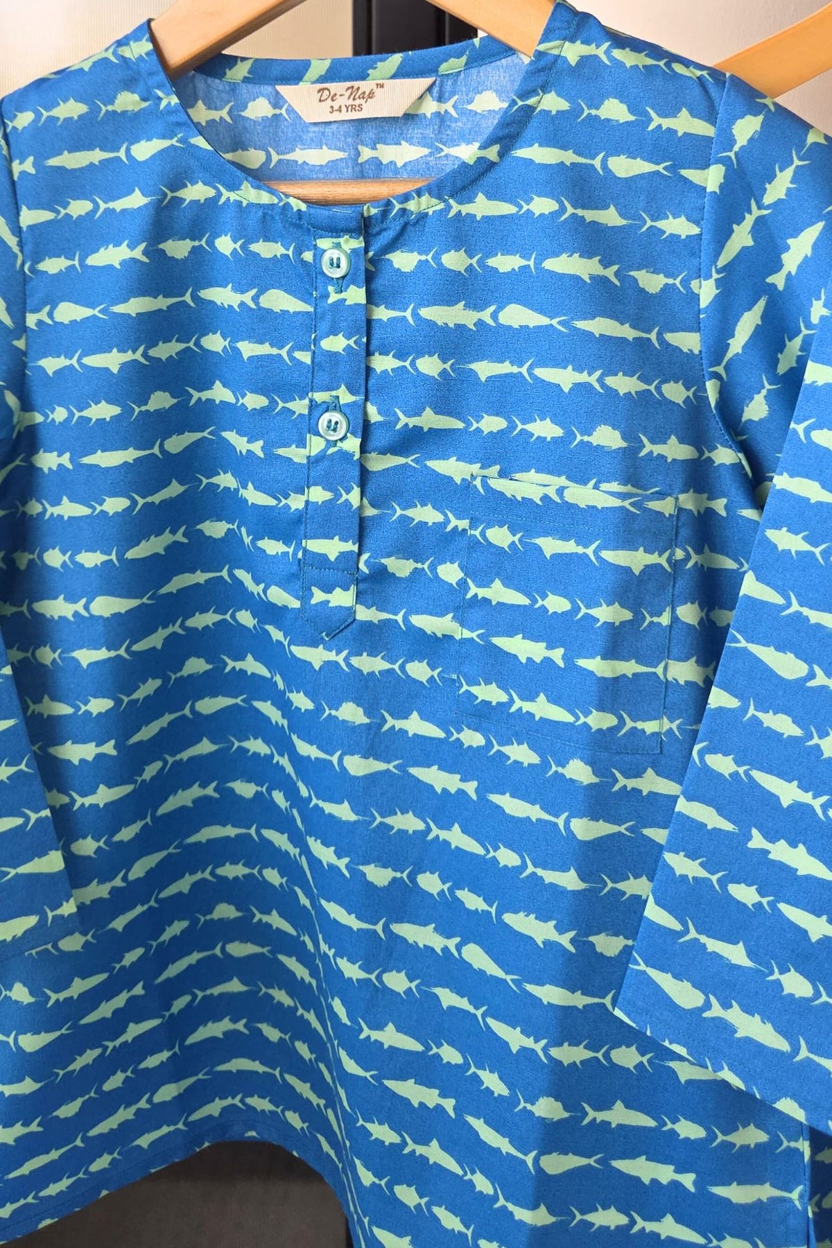 Shark Splash Kurta Pyjama Set Girls / Boys