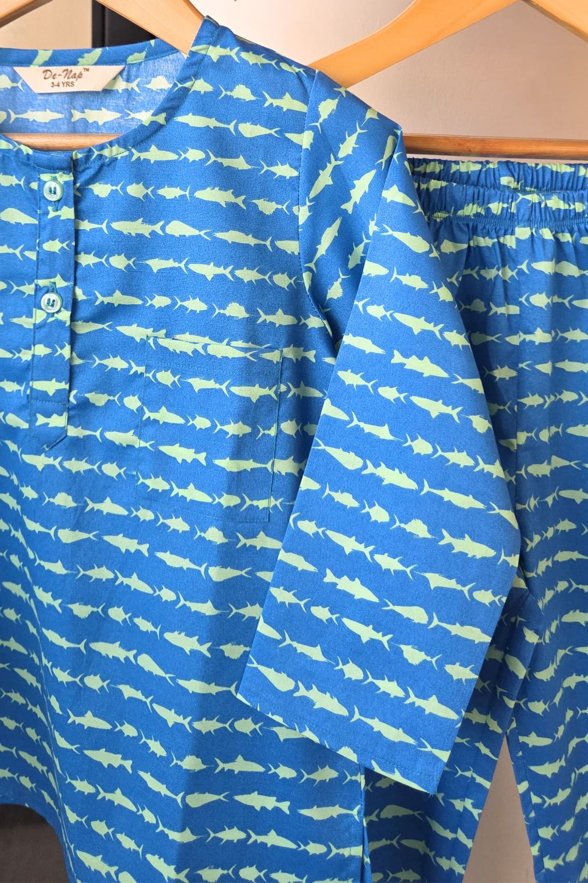 Shark Splash Kurta Pyjama Set Girls / Boys