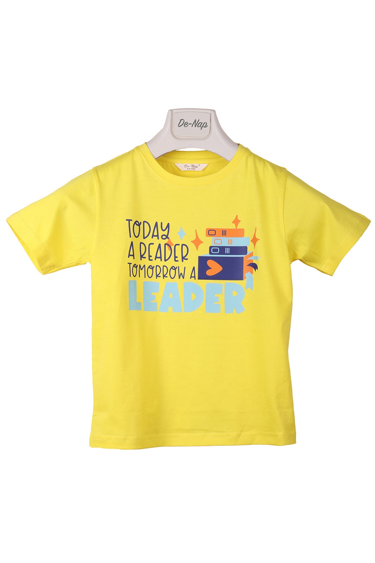 Today A Reader Tomorrow A Leader Yellow T-Shirt For Boys