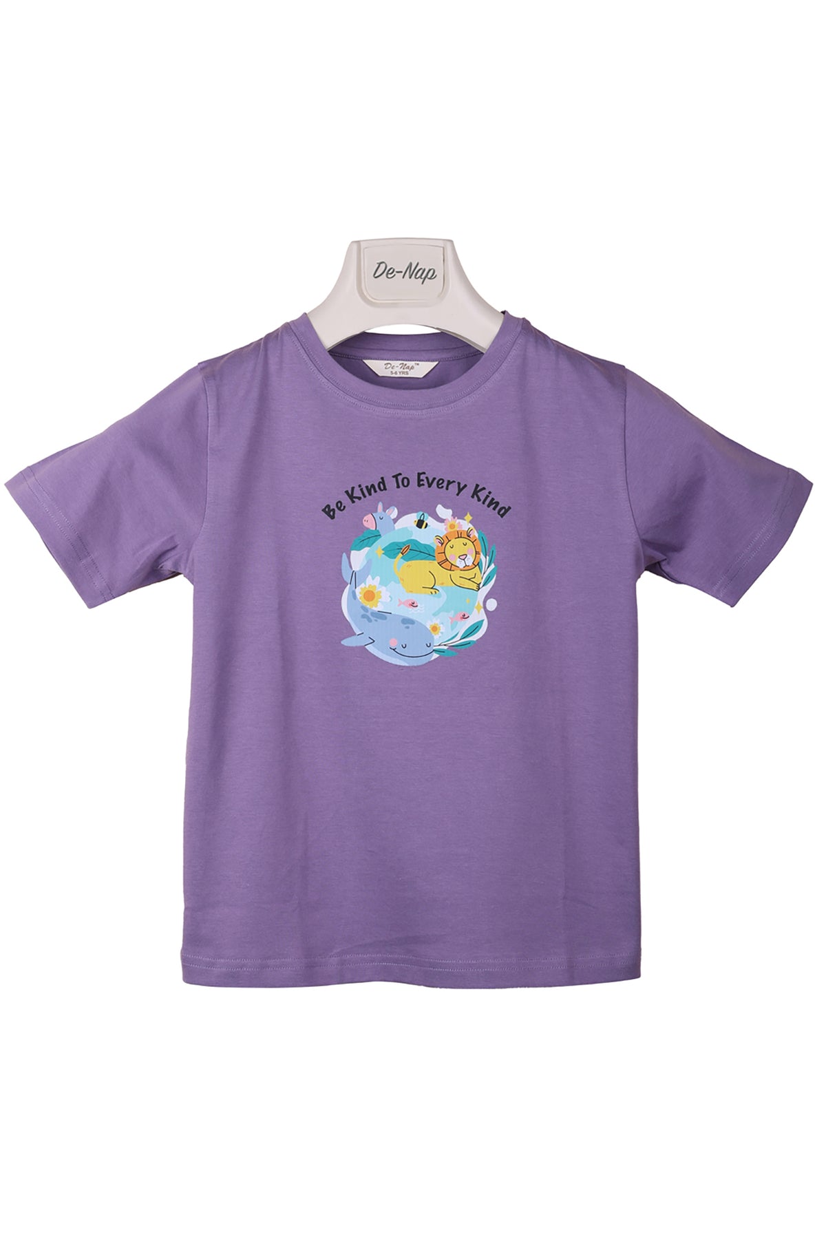 Be Kind To Every Kind Purple T-Shirt For Boys