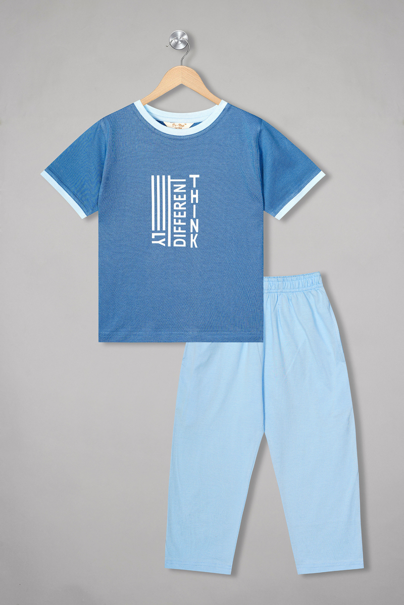 Think Differently Short Sleeves Pyjama Set For Boys 1