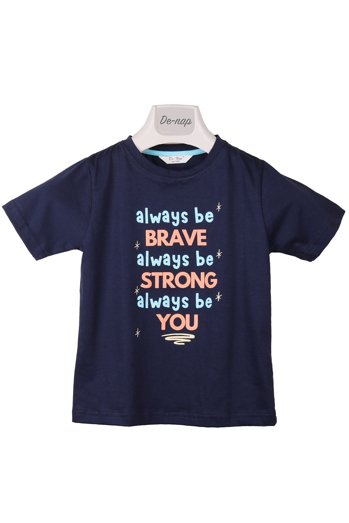 Always Be Brave Always Be Strong Always Be You Navy T-Shirt For Girls - De - Nap.in - Nightwear
