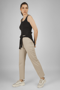 Beige Bare Essentials Pants - De - Nap.in - Nightwear