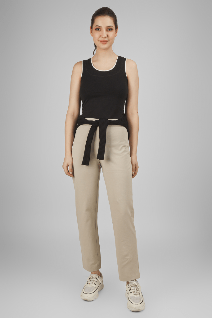 Beige Bare Essentials Pants - De - Nap.in - Nightwear