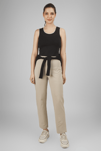 Beige Bare Essentials Pants - De - Nap.in - Nightwear
