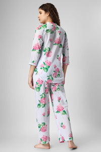 Blooming Hydrengia Coord Set - De - Nap.in - Nightwear