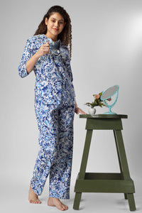 Blue Paisley Love Coord Set - De - Nap.in - Nightwear