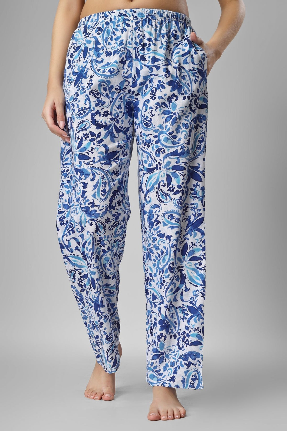 Blue Paisley Love Coord Set - De - Nap.in - Nightwear