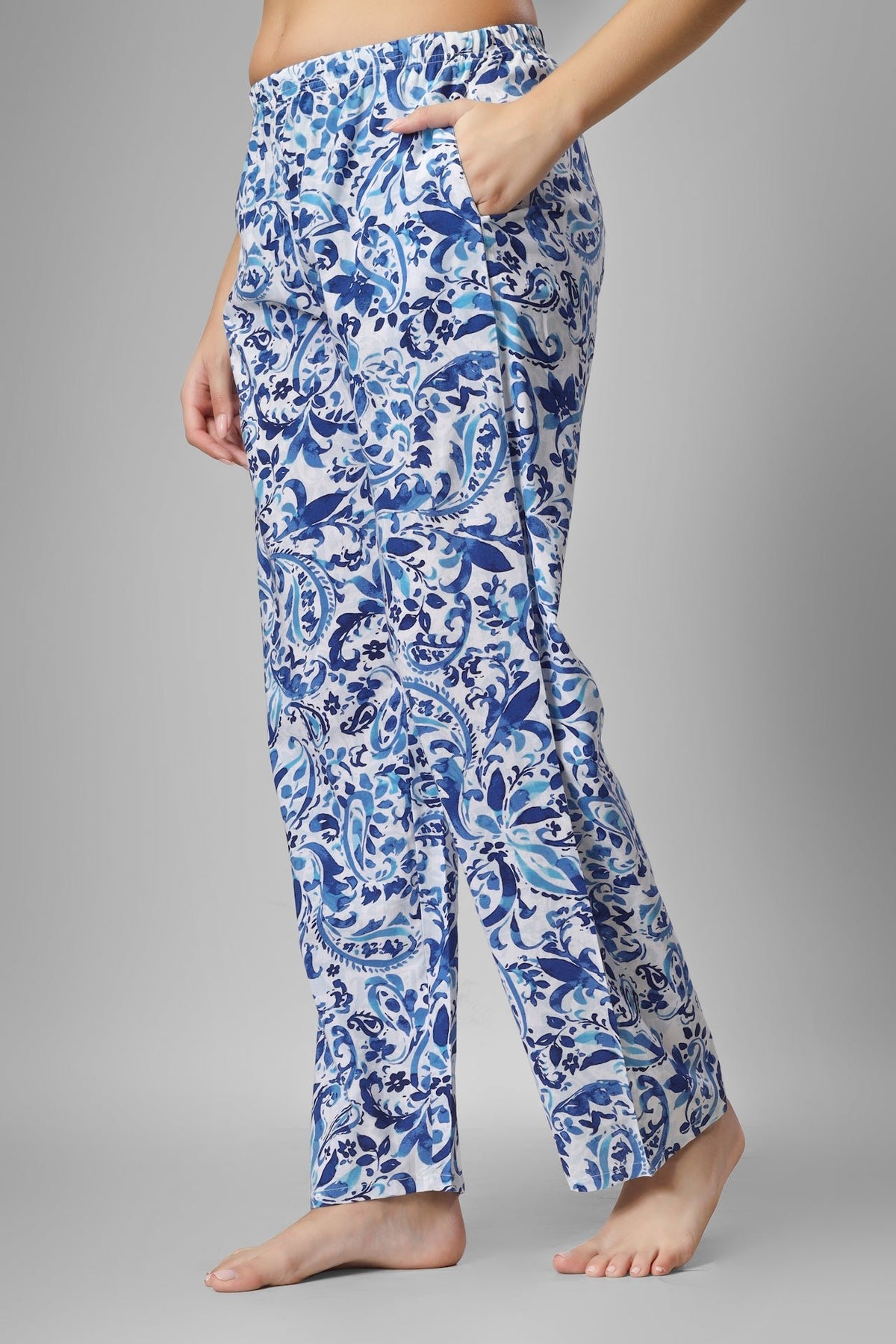 Blue Paisley Love Coord Set - De - Nap.in - Nightwear