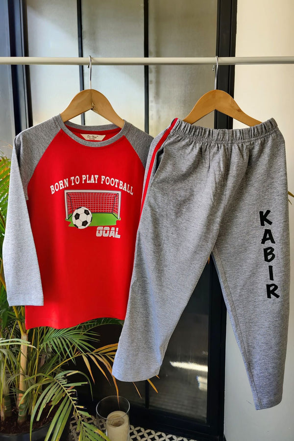 Born To Play Football Pyjama Set - De - Nap.in - Nightwear