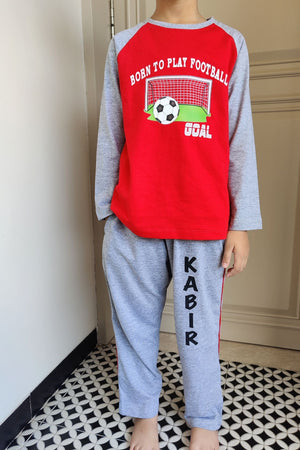 Born To Play Football Pyjama Set - De - Nap.in - Nightwear