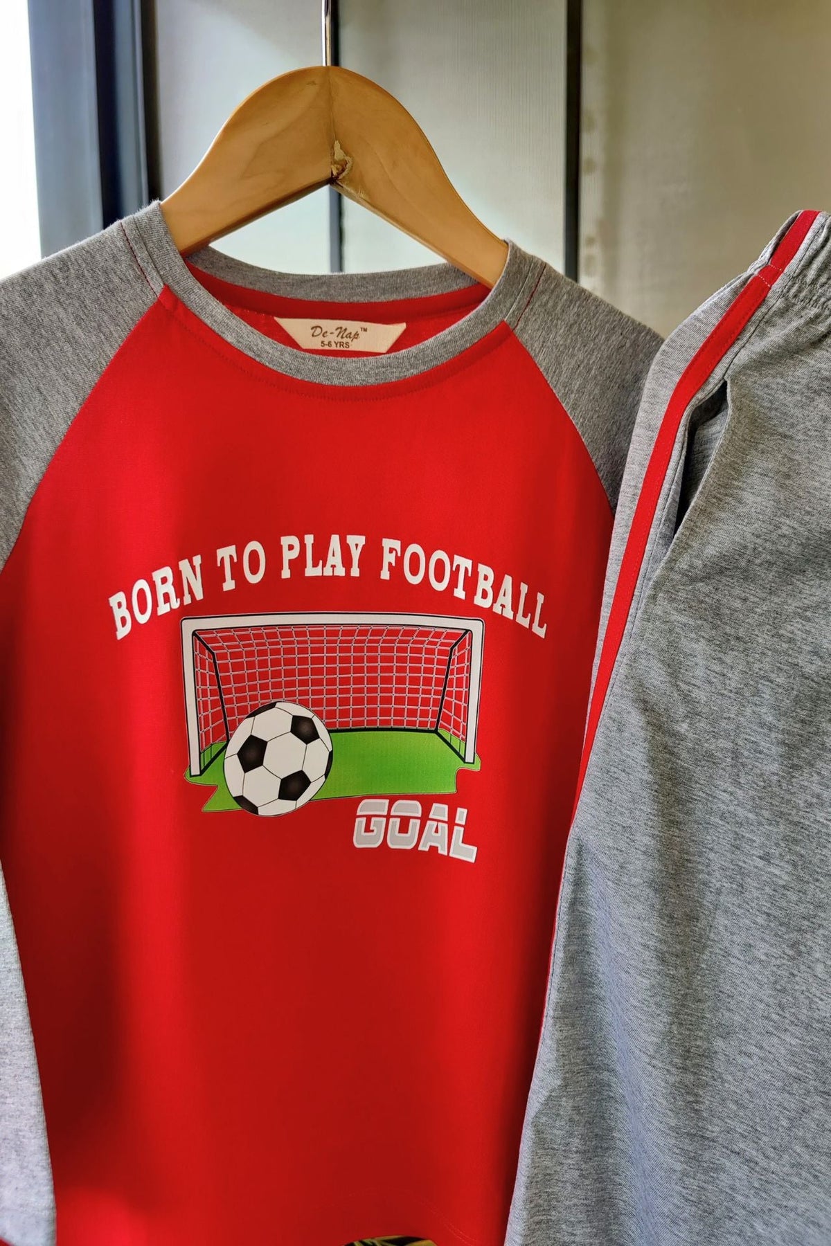 Born To Play Football Pyjama Set - De - Nap.in - Nightwear