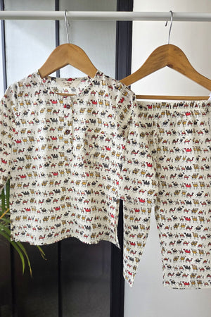 Camel Tales Kurta Pyjama Set Girls / Boys - De - Nap.in - Nightwear