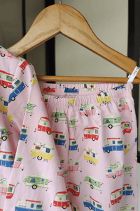 Caravan Dreams Pink Cotton Pyjama Set - De - Nap.in - Nightwear
