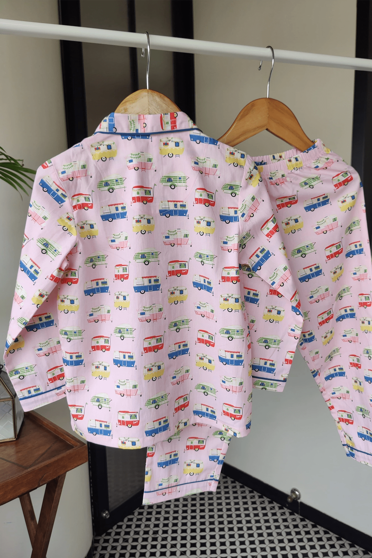 Caravan Dreams Pink Cotton Pyjama Set - De - Nap.in - Nightwear