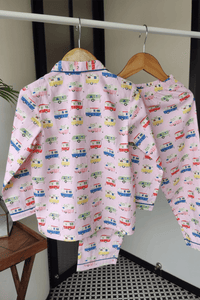 Caravan Dreams Pink Cotton Pyjama Set - De - Nap.in - Nightwear