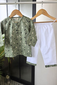 Checkmate Kurta Pyjama Set Girls / Boys - De - Nap.in - Nightwear