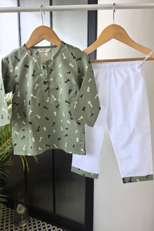 Checkmate Kurta Pyjama Set Girls / Boys - De - Nap.in - Nightwear