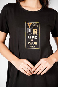 Classic Black Nightdress - De - Nap.in - Nightwear