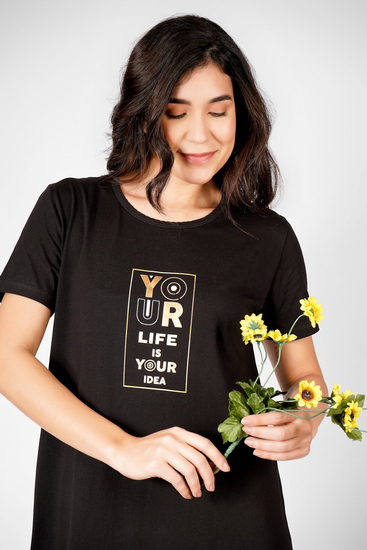 Classic Black Nightdress - De - Nap.in - Nightwear