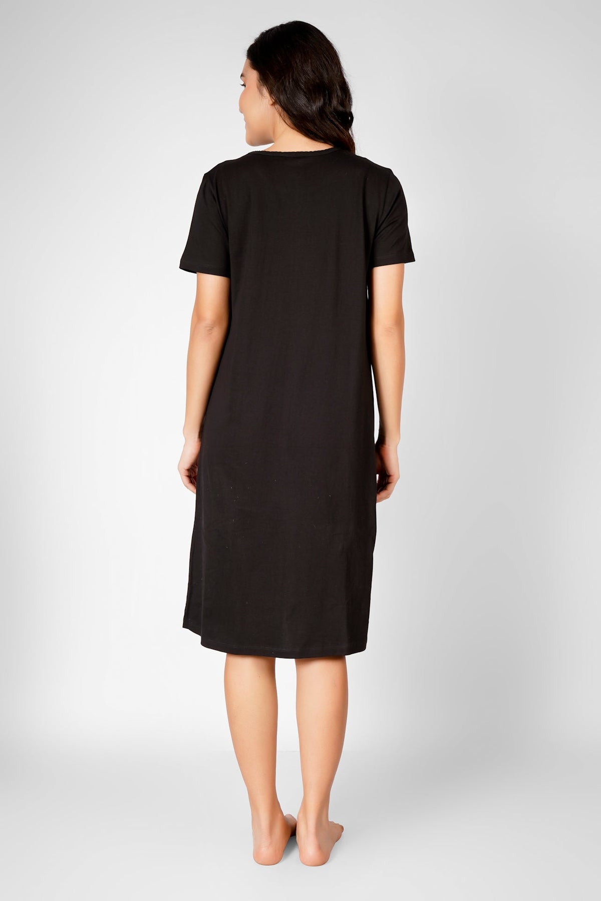 Classic Black Nightdress - De - Nap.in - Nightwear