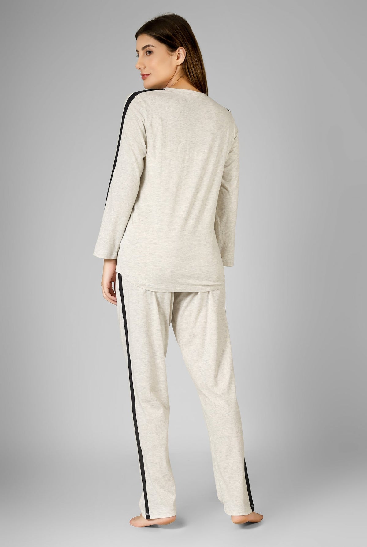 Classic Ecru Edge Lounge Set - De - Nap.in - Nightwear