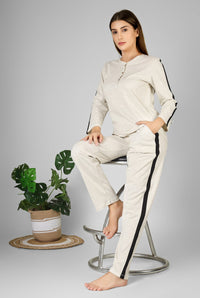 Classic Ecru Edge Lounge Set - De - Nap.in - Nightwear