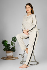 Classic Ecru Edge Lounge Set - De - Nap.in - Nightwear