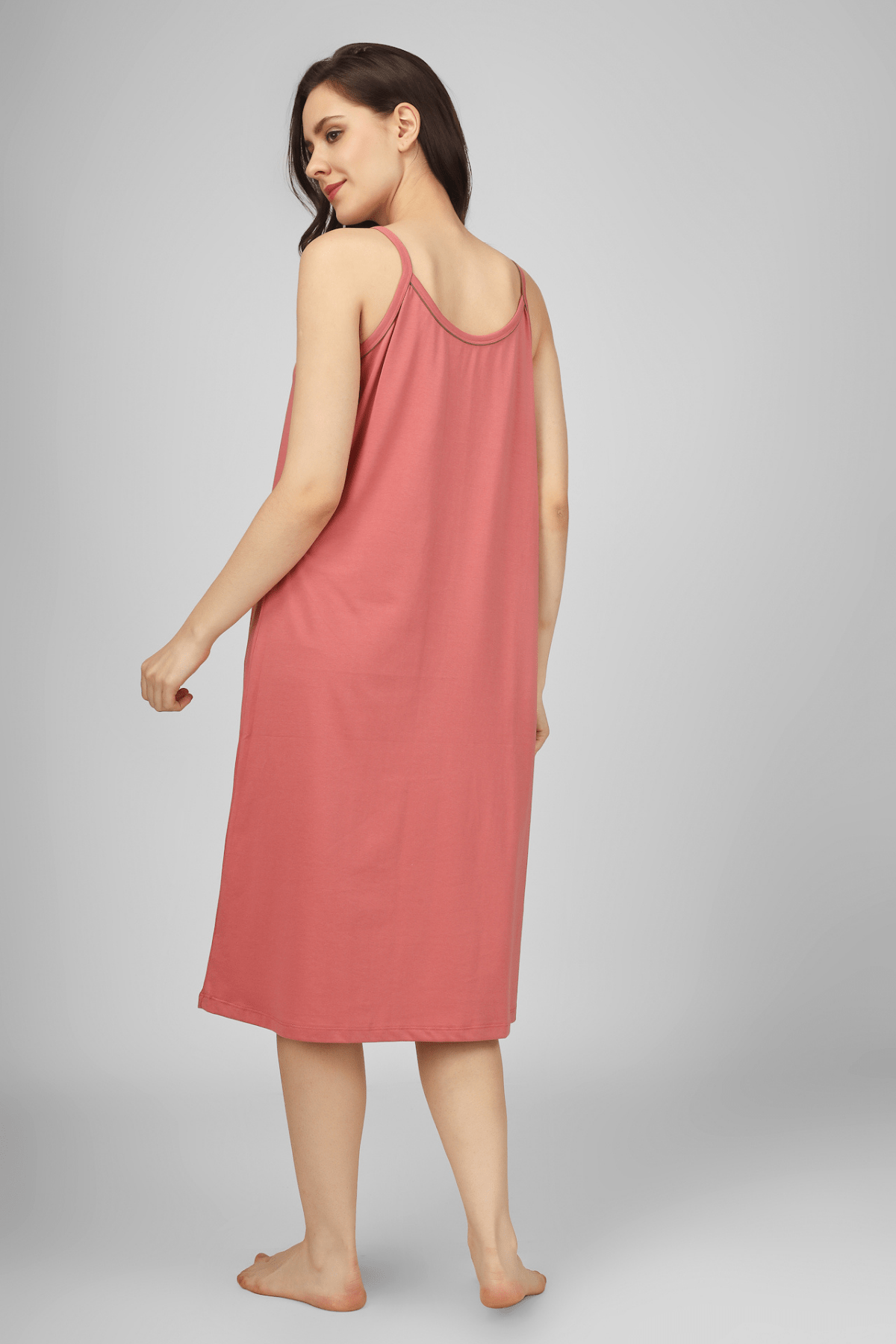 Coral Lil Meow Naps Spaghetti Nighty - De - Nap.in - Nightwear