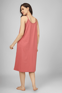 Coral Lil Meow Naps Spaghetti Nighty - De - Nap.in - Nightwear