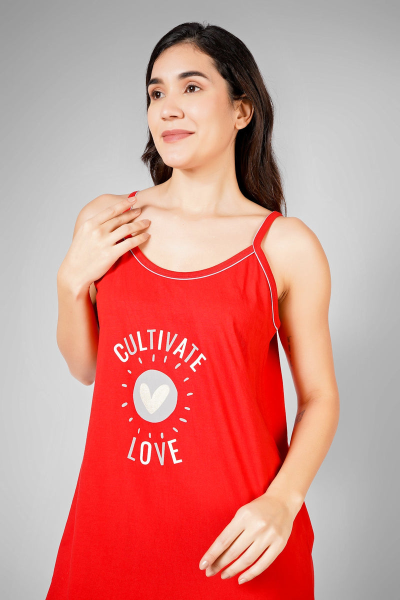 Cultivate Love Spaghetti Nightdress - De - Nap.in - Nightwear
