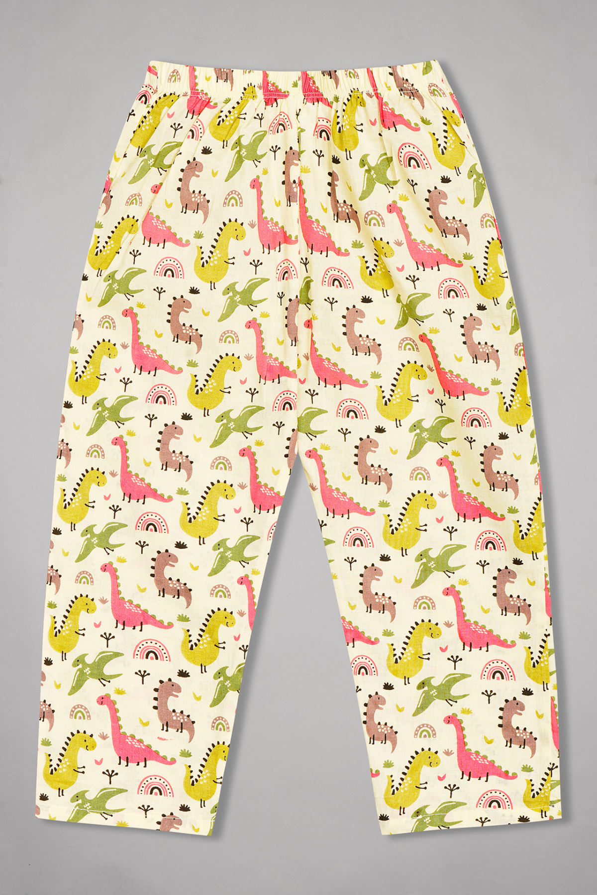 Dino Delight Kurta Pyjama Set For Girls / Boys - De - Nap.in - Nightwear