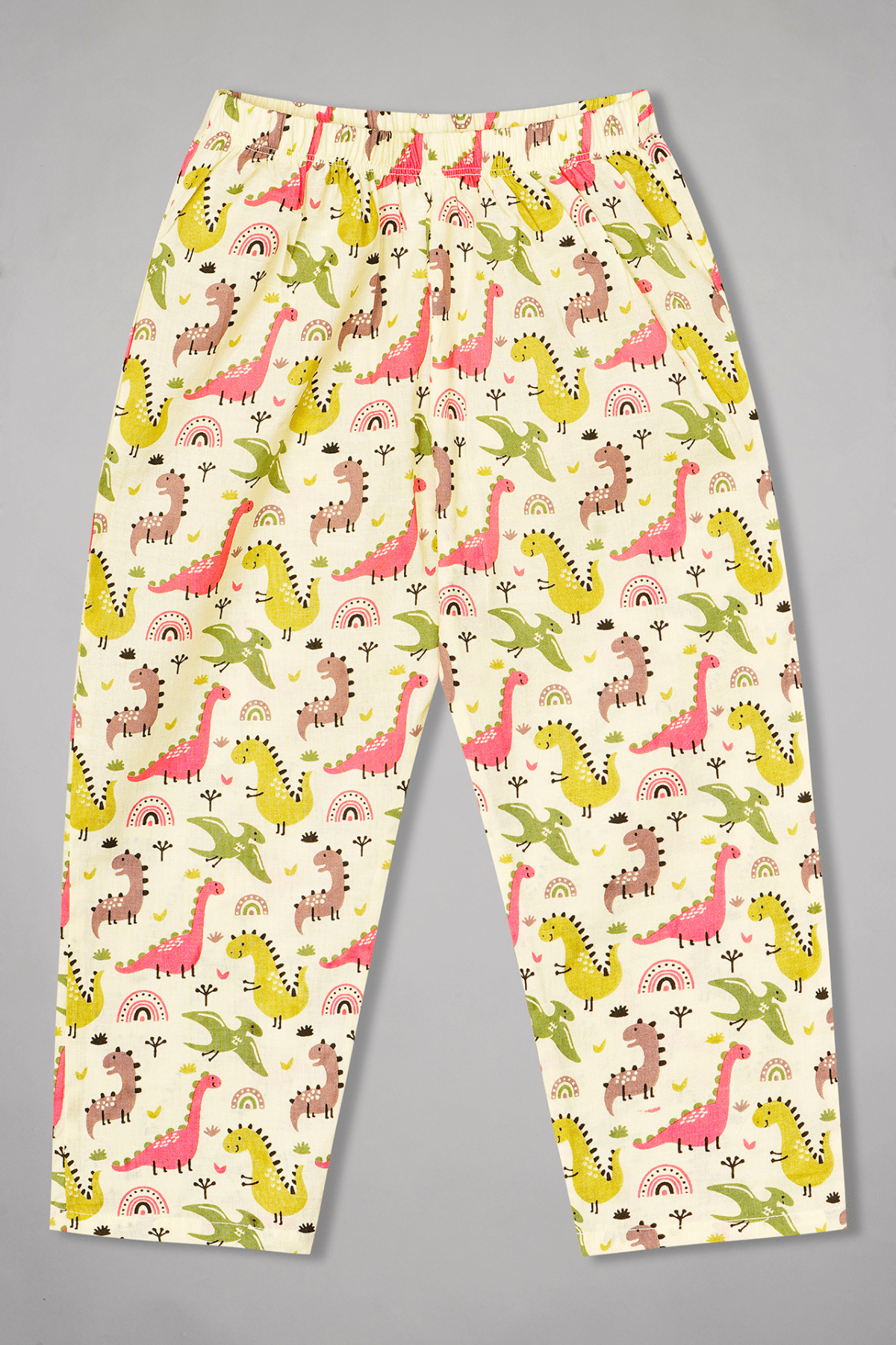 Dino Delight Kurta Pyjama Set For Girls / Boys - De - Nap.in - Nightwear