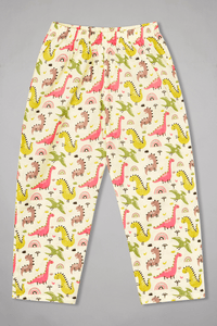 Dino Delight Kurta Pyjama Set For Girls / Boys - De - Nap.in - Nightwear