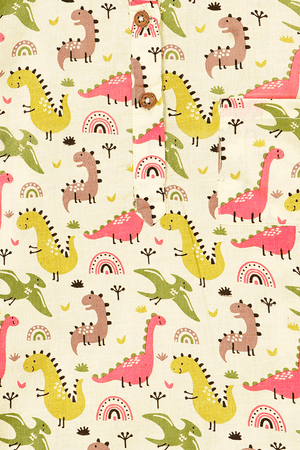 Dino Delight Kurta Pyjama Set For Girls / Boys - De - Nap.in - Nightwear