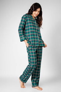Evergreen Nights Flannel Pyjama Set - De - Nap.in - Nightwear