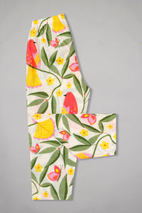 Feathered Floral Kurta Pyjama Set - De - Nap.in - Nightwear