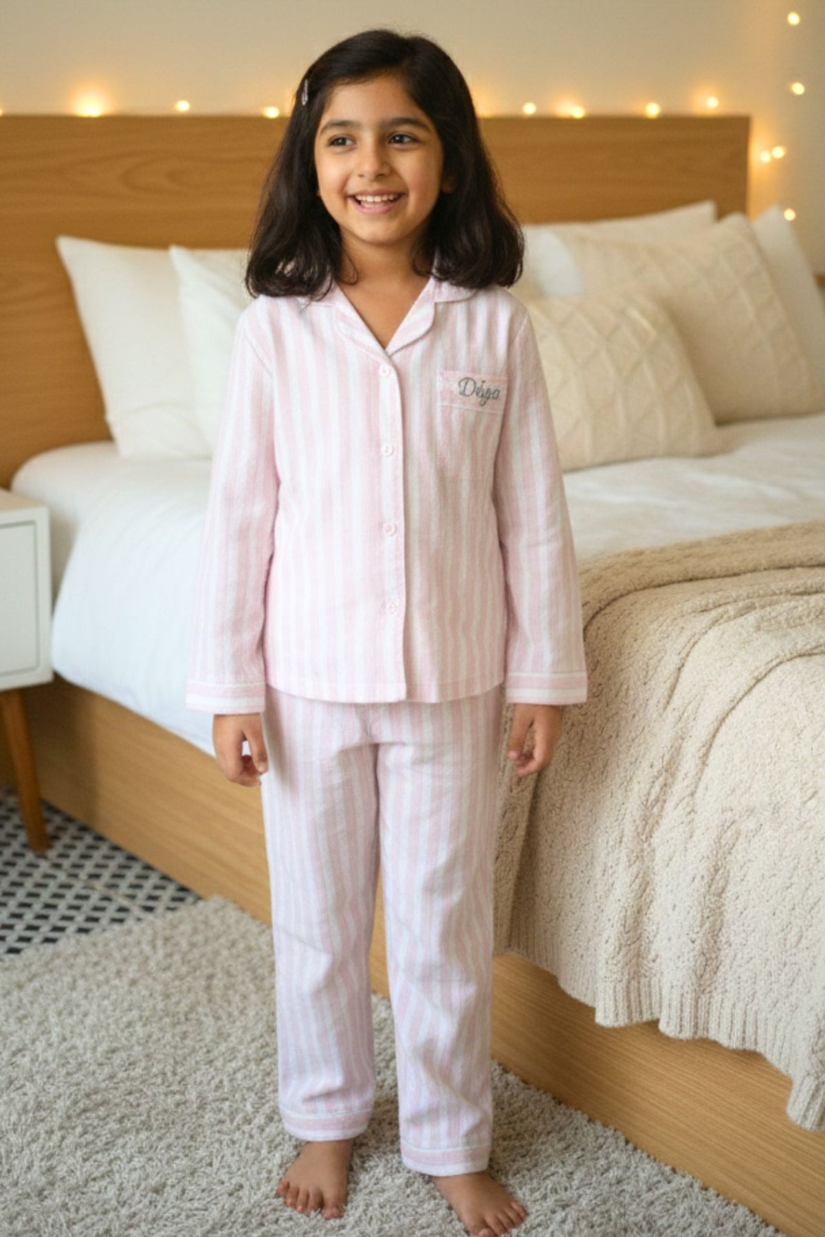 Pink Whisper Stripe Pajama Set