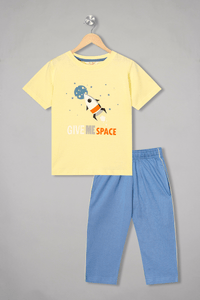 Give Me Space Short Sleeves Pyjama Set - De - Nap.in - Nightwear