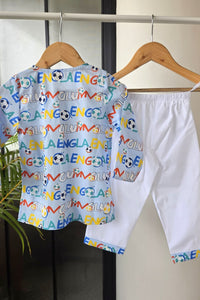 Goal Getter Kurta Pyjama Set Girls / Boys - De - Nap.in - Nightwear