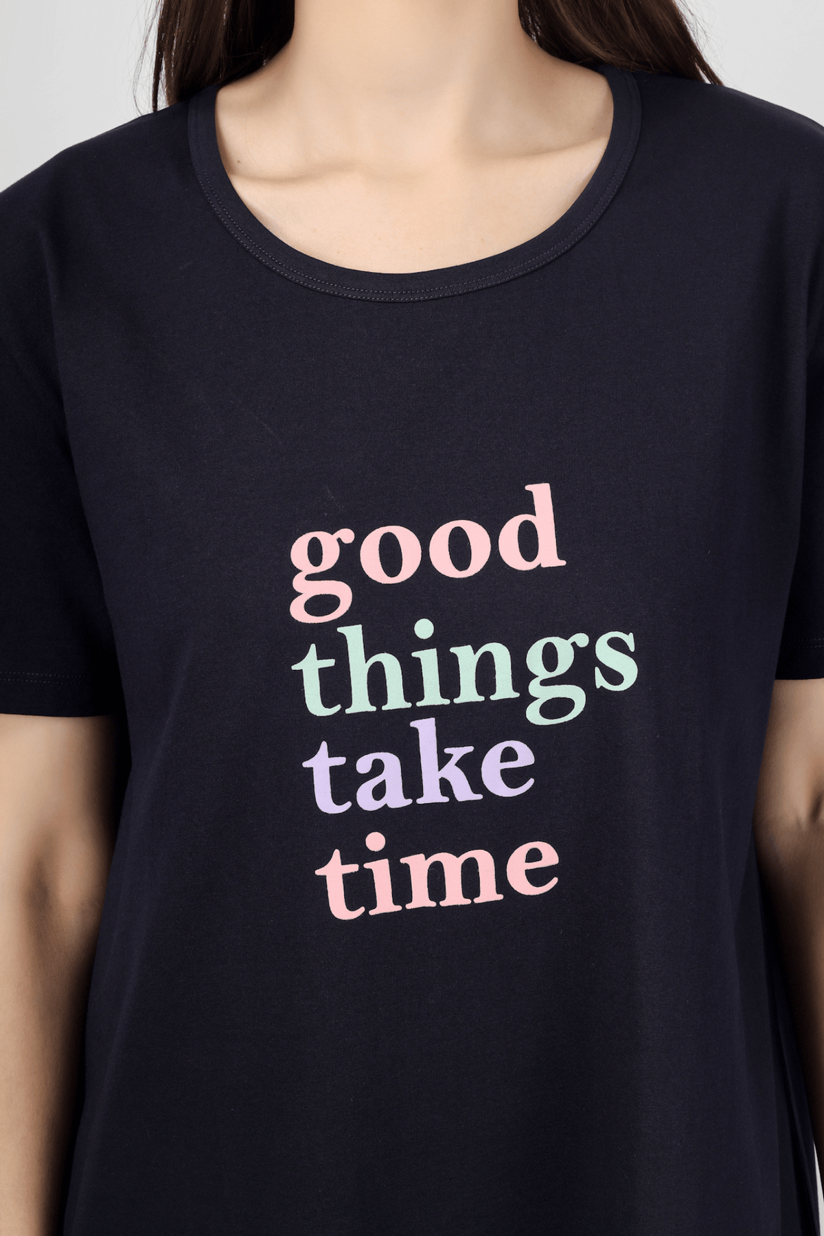 Good Things Take Time Short Nighty - De - Nap.in - Nightwear