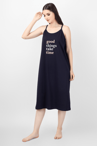 Good Things Take Time Spaghetti Nighty - De - Nap.in - Nightwear