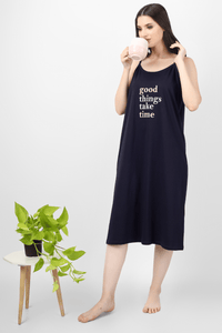 Good Things Take Time Spaghetti Nighty - De - Nap.in - Nightwear