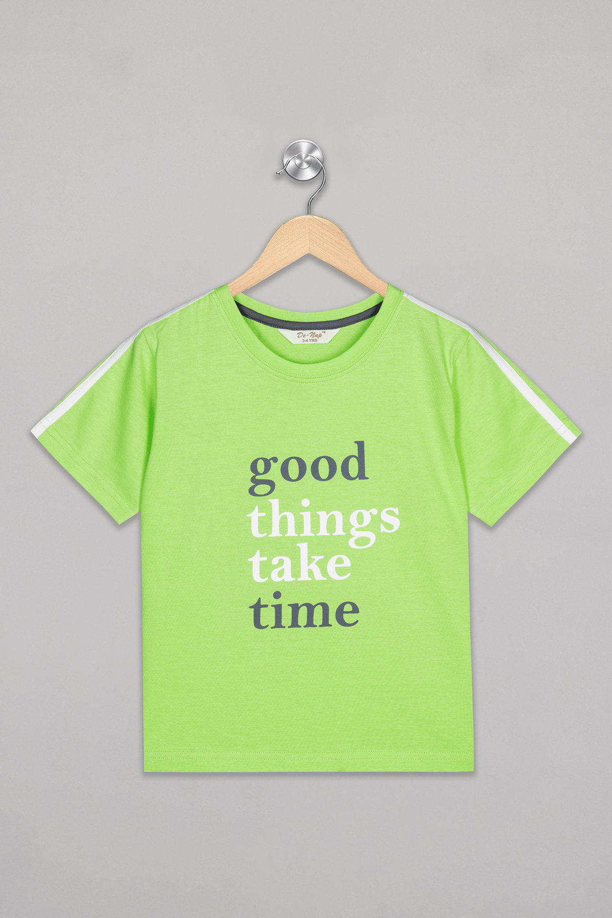 Green Good Things Take Time Shorts Set - De - Nap.in - Nightwear