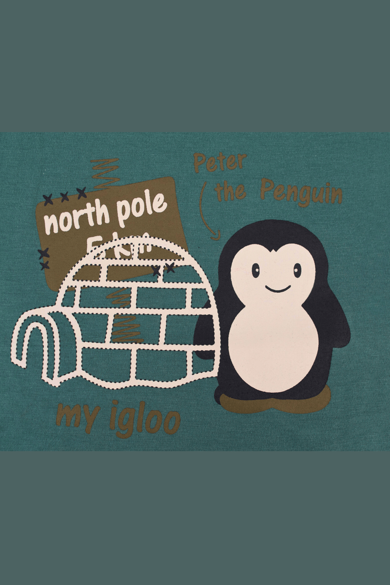 Green Peter The Penguin Pyjama Set - De - Nap.in - Nightwear